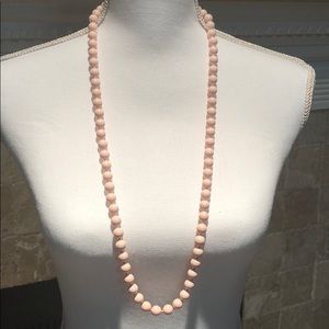 Vintage light pink bead necklace